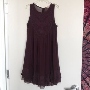 Maroon work dress